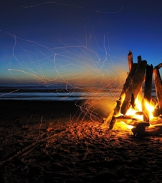 唯美风~初灯暖霞 水火相依唯美壁纸