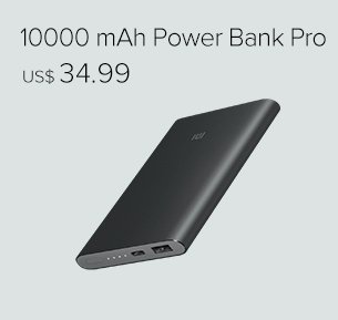 10000 mAh Mi Power Bank Pro Grey