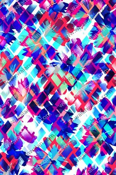 433911-JX-15007.满铺手绘写意花卉几何色块