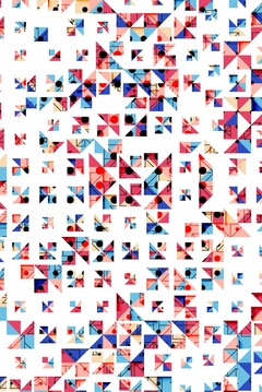 578449-05抽象男士创意炫彩红色几何三角形