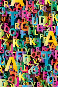 611506-91彩色英文字母