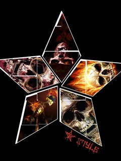 695079-五角星-骷髅头