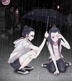 遮风挡雨~撑伞女孩动漫美图